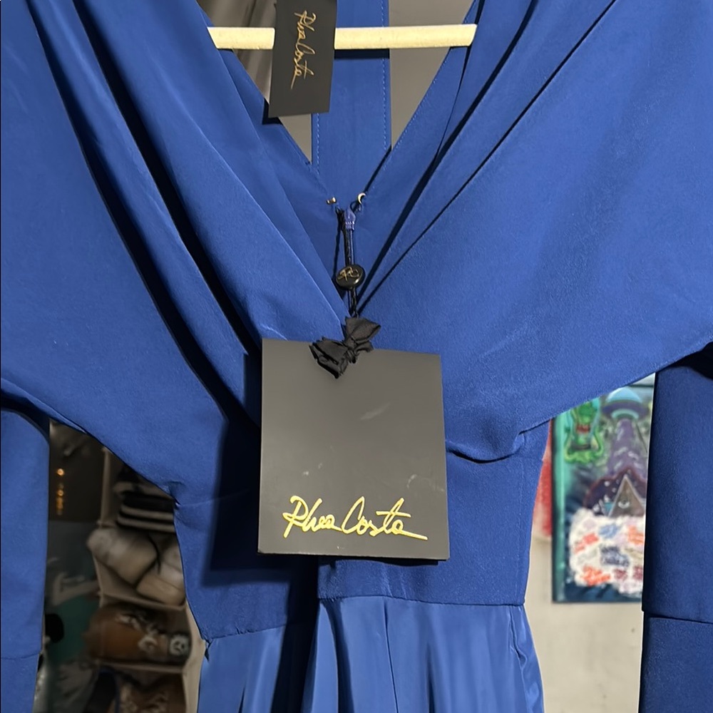 NWT Rhea Costa Royal Blue Gown